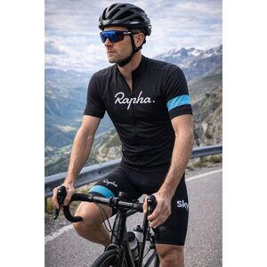 Rapha Black Team Sky Bicycle Cycling Bib Top Pants  Mens Size Large